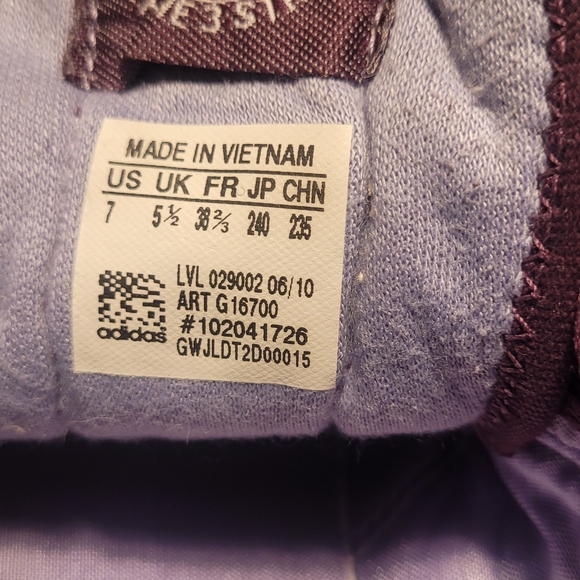 Adidas plaid canvas sneakers - Picture 7 of 8